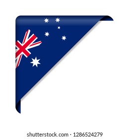Corner ribbon Australia Flag
