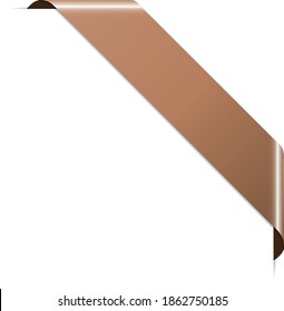 corner ribbon banner on white background