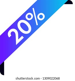 Corner Ribbon Banner Vector, Illustration