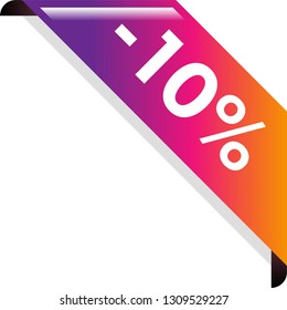 Corner Ribbon Banner Vector, Illustration