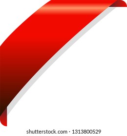 Corner Ribbon Banner Vector, Illustration