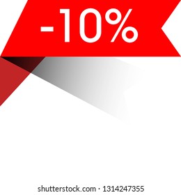 Corner Ribbon Banner Vector, Illustration