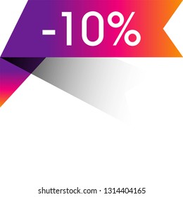 Corner Ribbon Banner Vector, Illustration
