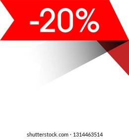 Corner Ribbon Banner Vector, Illustration
