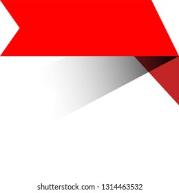 Corner Ribbon Banner Vector, Illustration