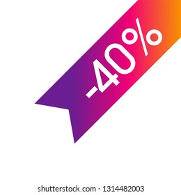 Corner Ribbon Banner Vector, Illustration