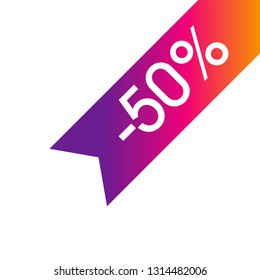 Corner Ribbon Banner Vector, Illustration