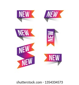 Corner Ribbon Banner Vector, Illustration