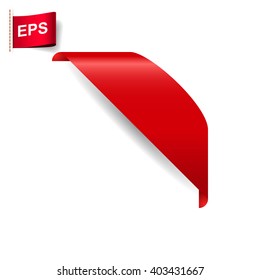 corner ribbon, Corner Banner, vector tag isolated on background