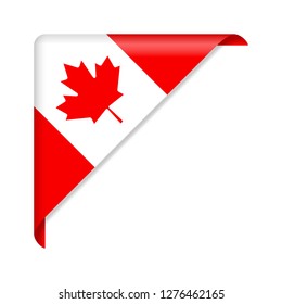 Corner Ribbon Canada Flag