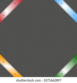 Corner ribbon set. Vector Illustration