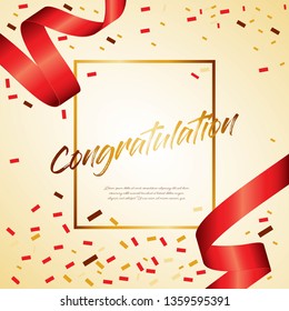 Corner Ribbon Sold Out Vector Illustration.