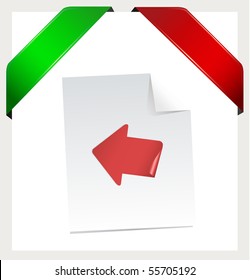 Corner ribbon & sticky note