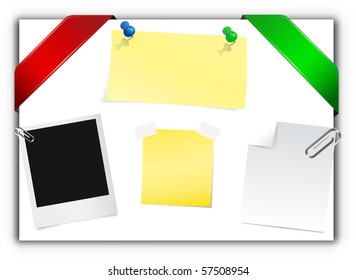 Corner ribbon & sticky note