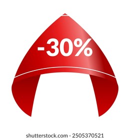 Icono de esquina o cintas. Producto Anuncio rojo, etiqueta de compras de Precio. Insignia de la venta de la promoción, etiqueta engomada de la oferta especial. Concepto de oferta de descuento y Precio. Plantilla de la etiqueta engomada del Vector