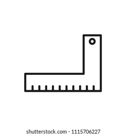 corner ruler vector icon