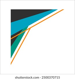 Forma de esquina abstracta moderna. Fondo geométrico moderno para presentación de negocios. Ilustración vectorial