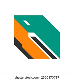 Corner shape abstract modern. Modern geometric background for business presentation. vector illustration