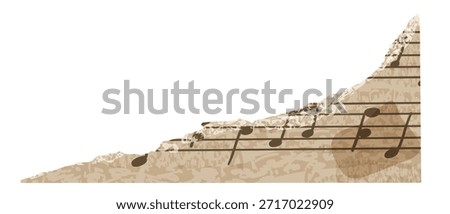 Corner sheet of old music paper in vintage style
