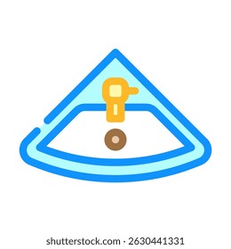 corner sink color icon vector. corner sink sign. isolated symbol illustration