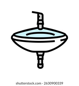 ícone de cor do coletor de canto vetor. sinal de coletor de canto. ilustração de símbolo isolado