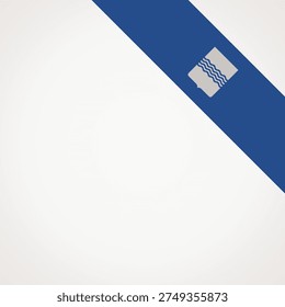 Corner slanted ribbon flag of Basilicata for a top right area of a page.