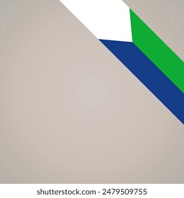 Corner slanted ribbon flag of El Hierro for a top right aera of a page.