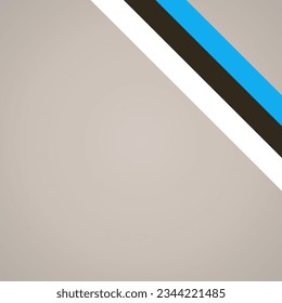 Corner slanted ribbon flag of Estonia for a top right aera of a page.