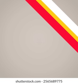 Corner slanted ribbon flag of Lesser Poland for a top right area of a page.