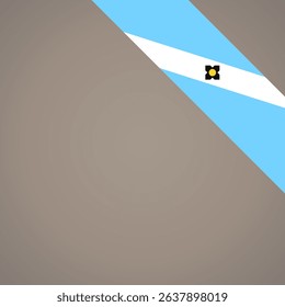 Corner slanted ribbon flag of Madison for a top right area of a page.