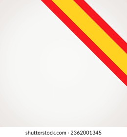 Corner slanted ribbon flag of Spain for a top right aera of a page.