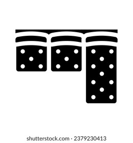 corner sofa top view glyph icon vector. corner sofa top view sign. isolated symbol illustration