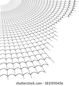 Corner spider web. Spider web on a white background.