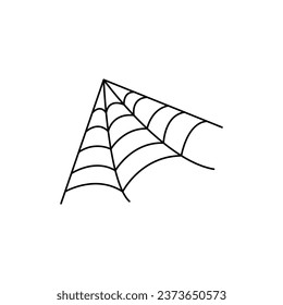 Corner spider web vector illustration