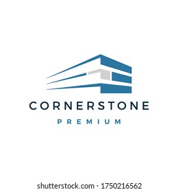 corner stone logo vector icon illustration	
