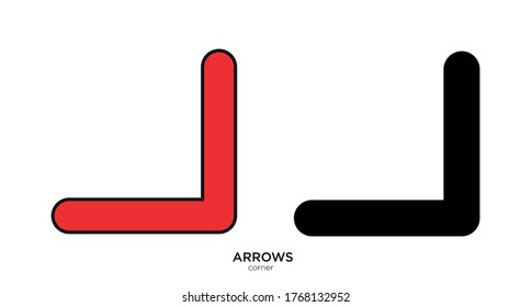 Corner vector illustration lineal color and filled design