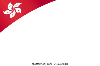 Corner waving Hong Kong  flag  isolated  on png or transparent background,Symbol of Hong Kong,template for banner,card,advertising ,promote,and business matching country poster, vector illustration