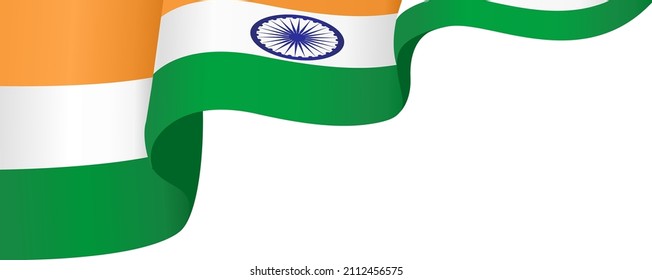 Corner Waving India Flag  Isolated  On Png Or Transparent Background,Symbol Of India,template For Banner,card,advertising ,promote,and Business Matching Country Poster, Vector Illustration