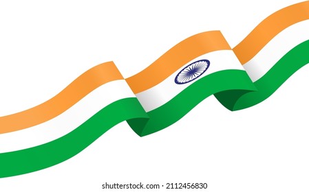 Corner waving India flag  isolated  on png or transparent background,Symbol of India,template for banner,card,advertising ,promote,and business matching country poster, vector illustration