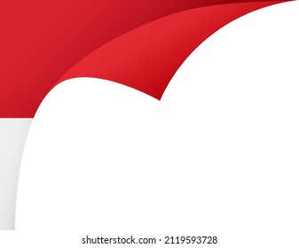 Corner waving  Indonesia flag  isolated  on png or transparent background,Symbol of Indonesia,template for banner,card,advertising ,promote,and business matching country poster, vector illustration
