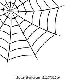 Corner web symbol spiderweb drawn hand  confusion and cobweb traps