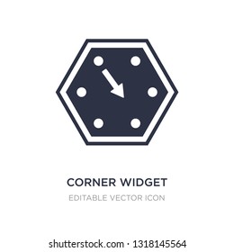 corner widget icon on white background. Simple element illustration from UI concept. corner widget icon symbol design.