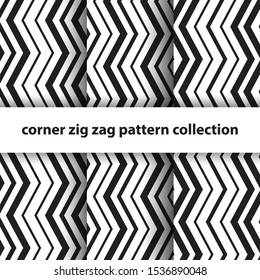 corner zigzag pattern collection vector