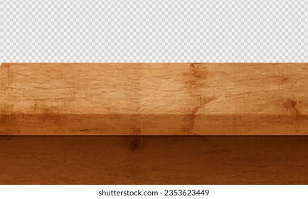 cornering blank wooden table mock up vector