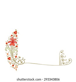 Cornering decoration of flowers and plants