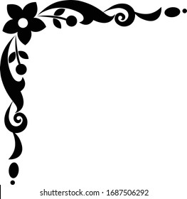 Corners And Borders Decorative Flower Frames Design Elements Vector