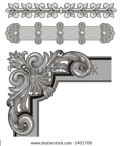 Corners and borders vector