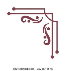 Corners Design Engraving icon template