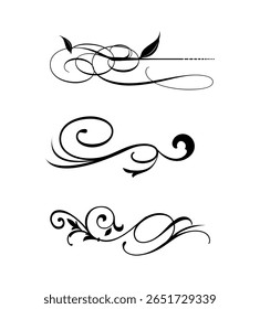 Corners Elements Vector on Black Colour