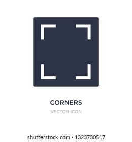 corners icon on white background. Simple element illustration from UI concept. corners sign icon symbol design.